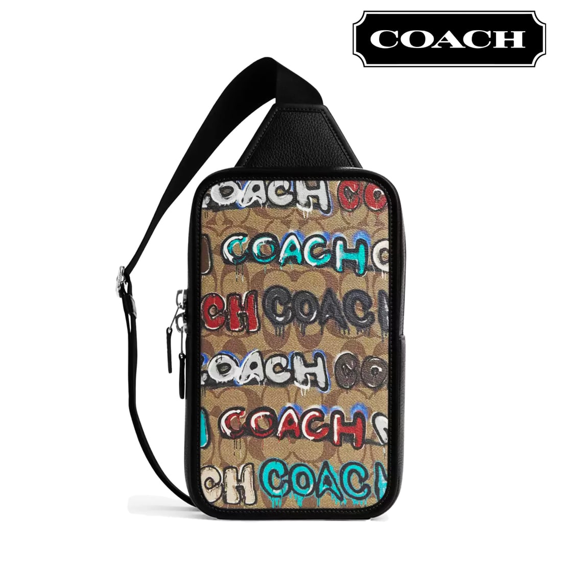 COACH x MINT + SERF 'Sullivan Pack' (2022) Designer Leather Crossbody w/Bag: 'Sullivan Pack' by Coach, 2022 Limited Edition leather crossbody bag collab. with Mint + Serf. 10.5 x 6.25 x 2.25 Inches 26.7 x 15.9 x 5.7 Centimeters 100% refined pebble leather and smooth calf leath