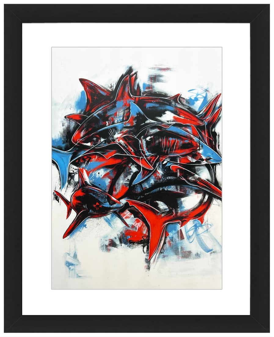 DAVE KINSEY 'Sustain: Perseverence' (2012) Limited Edition Framed Card: ‘Sustain: Perseverance’ by Dave Kinsey, 2012 Framed Limited Edition show card based on the artist's 'Sustain' series collaboration with Pangeaseed. 7 x 5 Inches 17.8 x 12.7 Cent