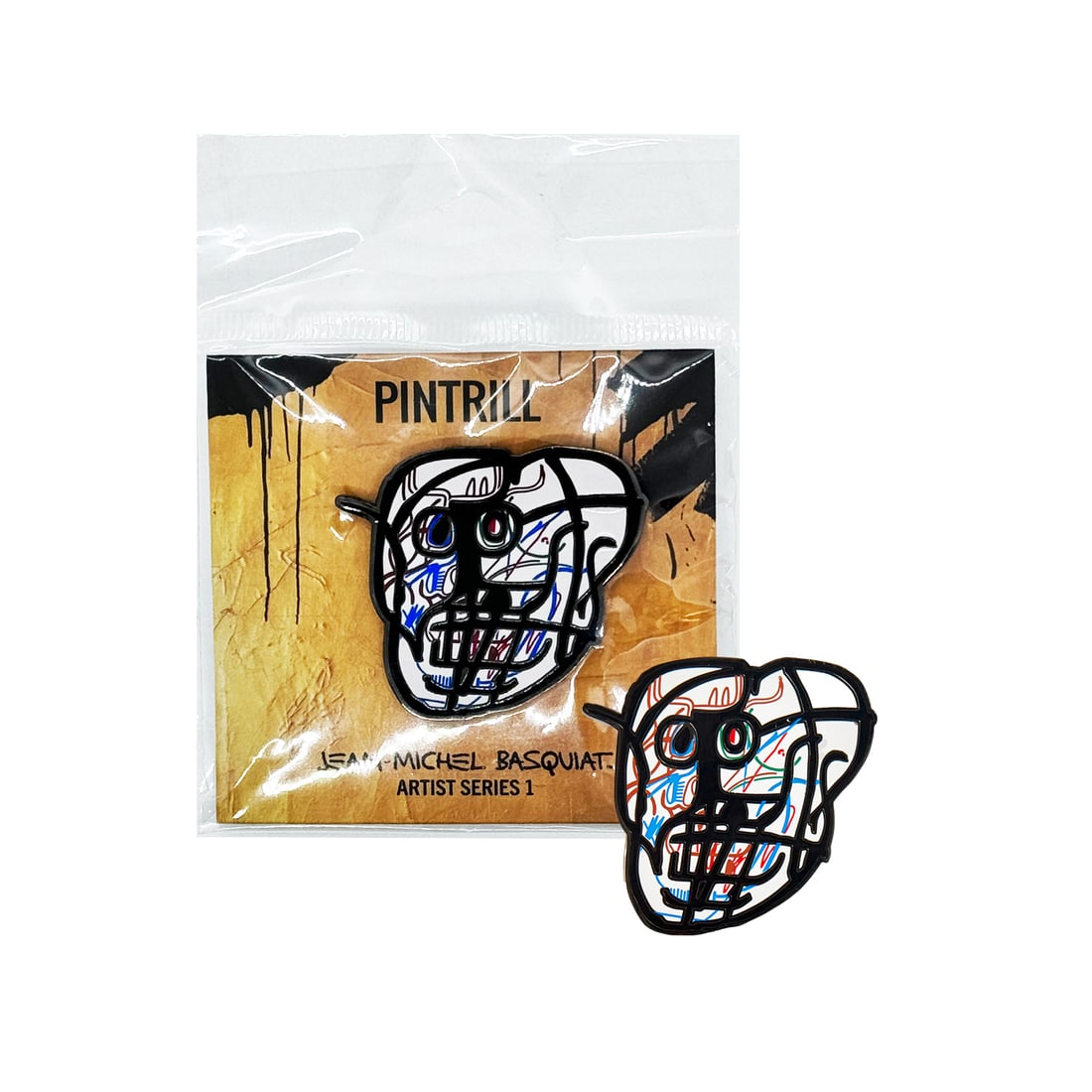 JEAN-MICHEL BASQUIAT 'Skull' (2023) Enamel Lapel Pin (1 of 6)