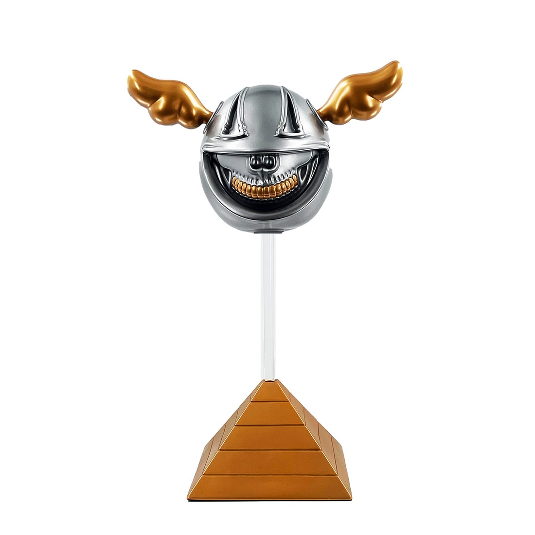 D*FACE x RON ENGLISH 'D*Dog x Grin Skull' (2019) RARE Designer Art Sculpture: 'D*Dog x Grin Skull' by D*Face x Ron English, 2019 Limited Edition designer figure collab. between the two popular artists with Made by Monsters. DesignerCon 2