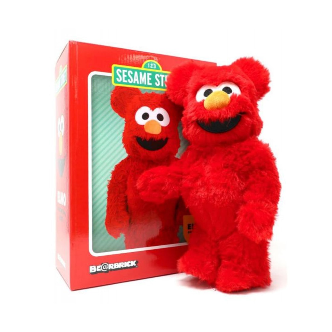 SESAME STREET x Medicom Toy 'Elmo' (2023) Furry Designer Vinyl Art Figure (400%): 'Elmo' from Sesame Street, 2023 Rare, Limited Edition figure collab. by Be@rbrick x Medicom Toy. Based on one of the most beloved children's characters of all-time! Costume ver. 2.0 (red). 400%