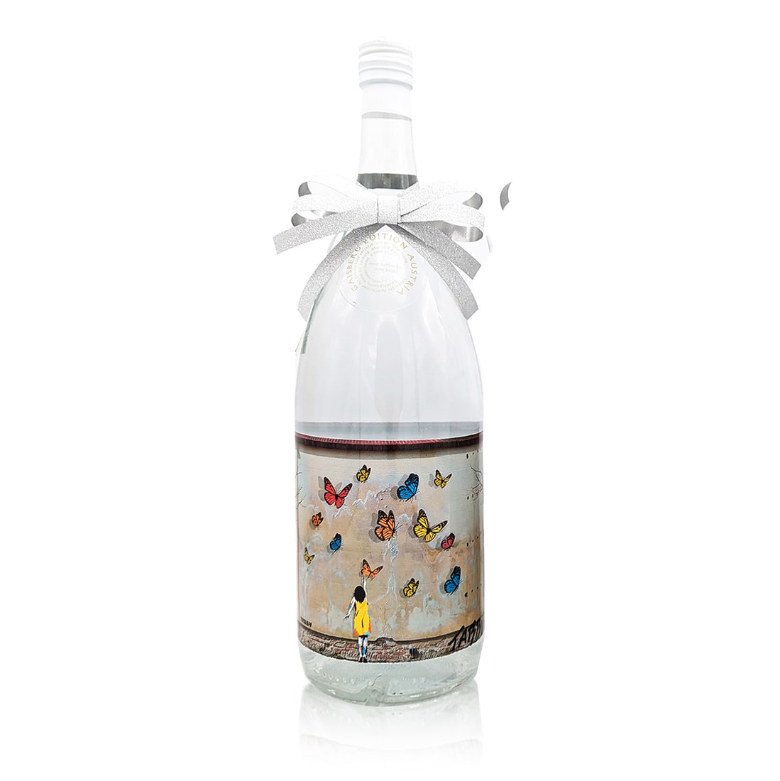 TABBY x Gaisbergwasser 'Edition Austria' (2024) 2-Sided Hand-Embellished Water Bottle: 'Edition Austria' by TABBY, 2024 Hand-Embellished Limited Edition Magnum water bottle (full) collab. with Gaisbergwasser Salzburg Mountain Spring Water (the ones that are alive with the Sound of