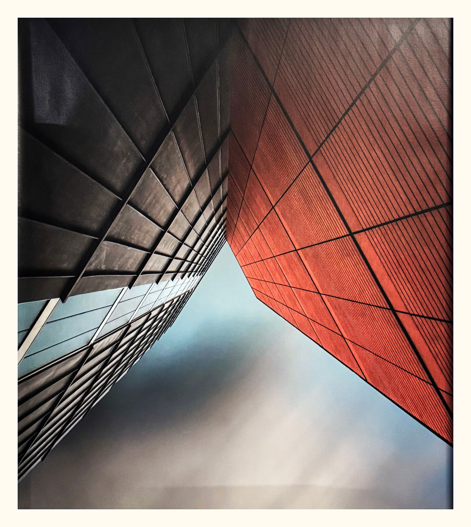 GILBERT CLAES 'The Visor' (2012) Dramatic Architectural Photo on Canvas: 'The Visor' by Gilbert Claes (after), 2012 High quality canvas print based on the original image by the celebrated photographer. 39 x 39 Inches 99 x 99 Centimeters Dramatic giclée print of