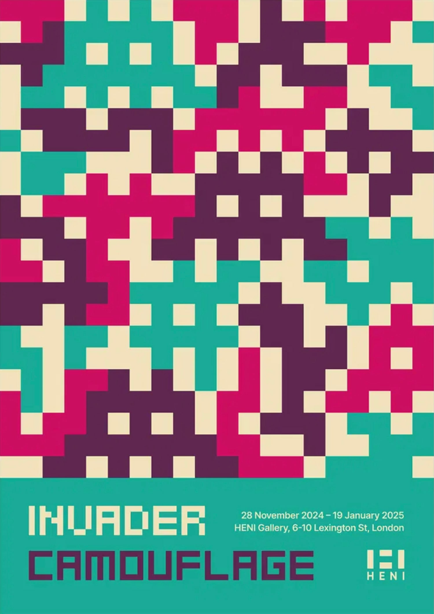 INVADER 'Camo Poster 3' (2024) Offset Lithograph Exhibit Poster (1 of 8)