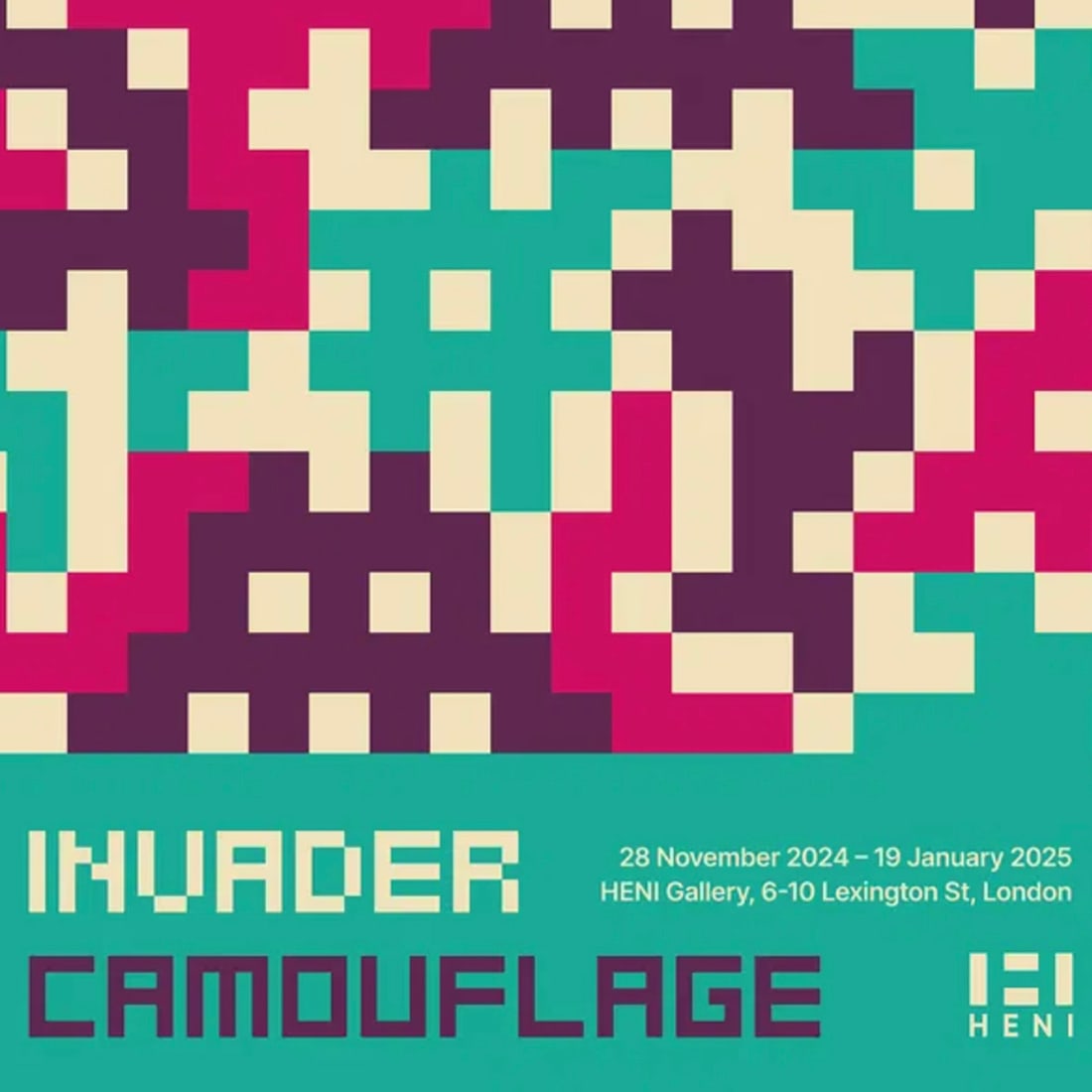 INVADER 'Camo Poster 3' (2024) Offset Lithograph Exhibit Poster - 6