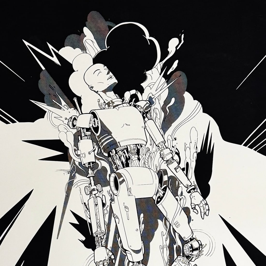 JOON THE GOON 'Imploding' (2019) Illustration Screen Print - 3