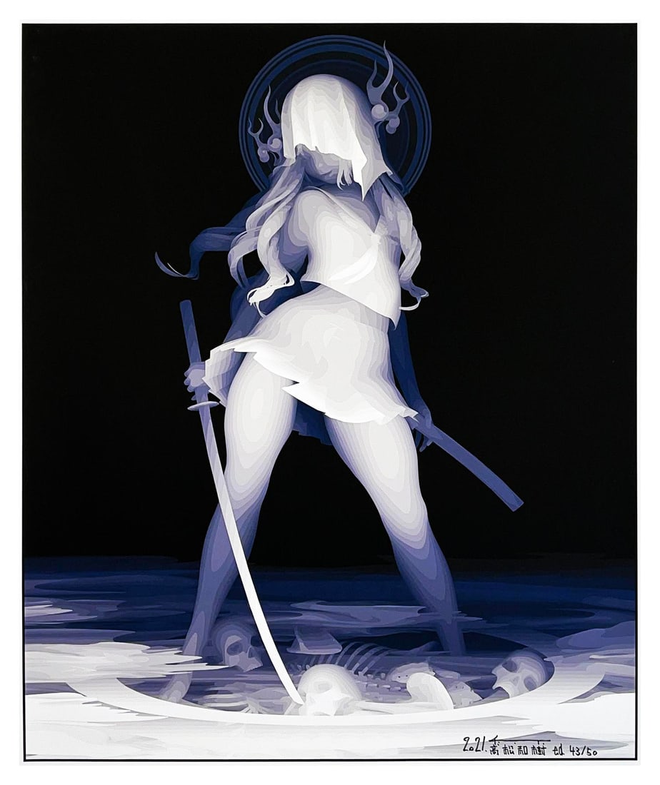 KAZUKI TAKAMATSU 'Territory of a High School Girl' (2015) Stunning Giclée on Canvas: 'A Territory of a High School Girl' by Kazuki Takamatsu, 2015 Stunning, ghostly image by the acclaimed Japanese contemporary artist. 33 x 24 Inches 83.8 x 61 Centimeters Archival giclée