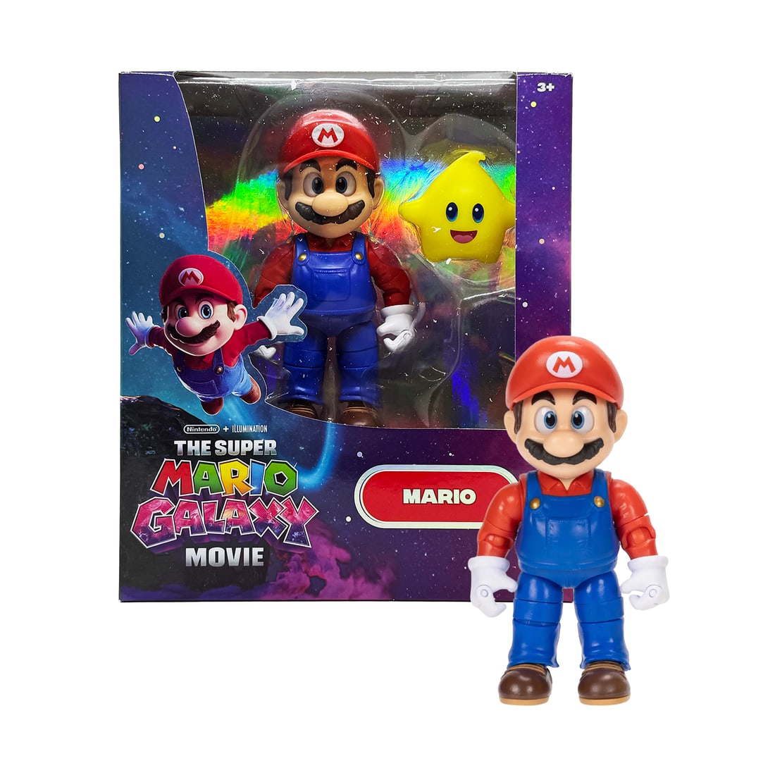 SUPER MARIO GALAXY MOVIE 'Mario' (2026) Collectible Vinyl Figure: 'Mario' by Jakks Pacific, 2026 New Figure series from "The Super Mario Galaxy Movie" - Wave 1. Officially licensed by Nintendo x Illumination Studios. 5 Inches / 12.7 Centimeters tall. 7.5 x 6.5 x