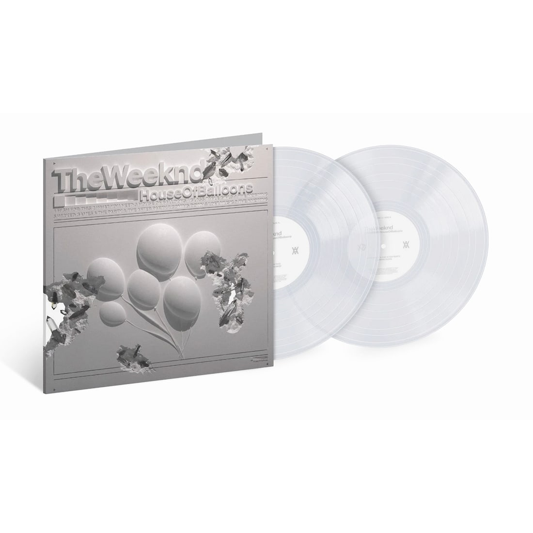 THE WEEKND x DANIEL ARSHAM 'House of Balloons' (2021) 10th Anniversary Vinyl Record LP: 'House of Balloons' by The Weeknd, 2021 Special 10th Anniversary Edition collab. with artist Daniel Arsham. 12.3 x 12.3 Inches 31.2 x 31.2 Centimeters Format: 12" Double-Vinyl LP. Record Label: XO /