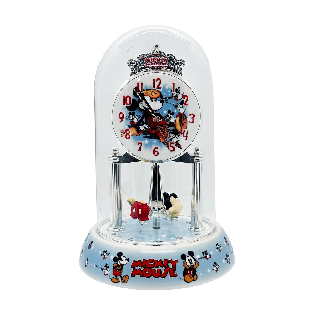 DISNEY 'Mickey Mouse Anniversary Dome Clock' (1995-2005) Rotating Music Box (1 of 7)