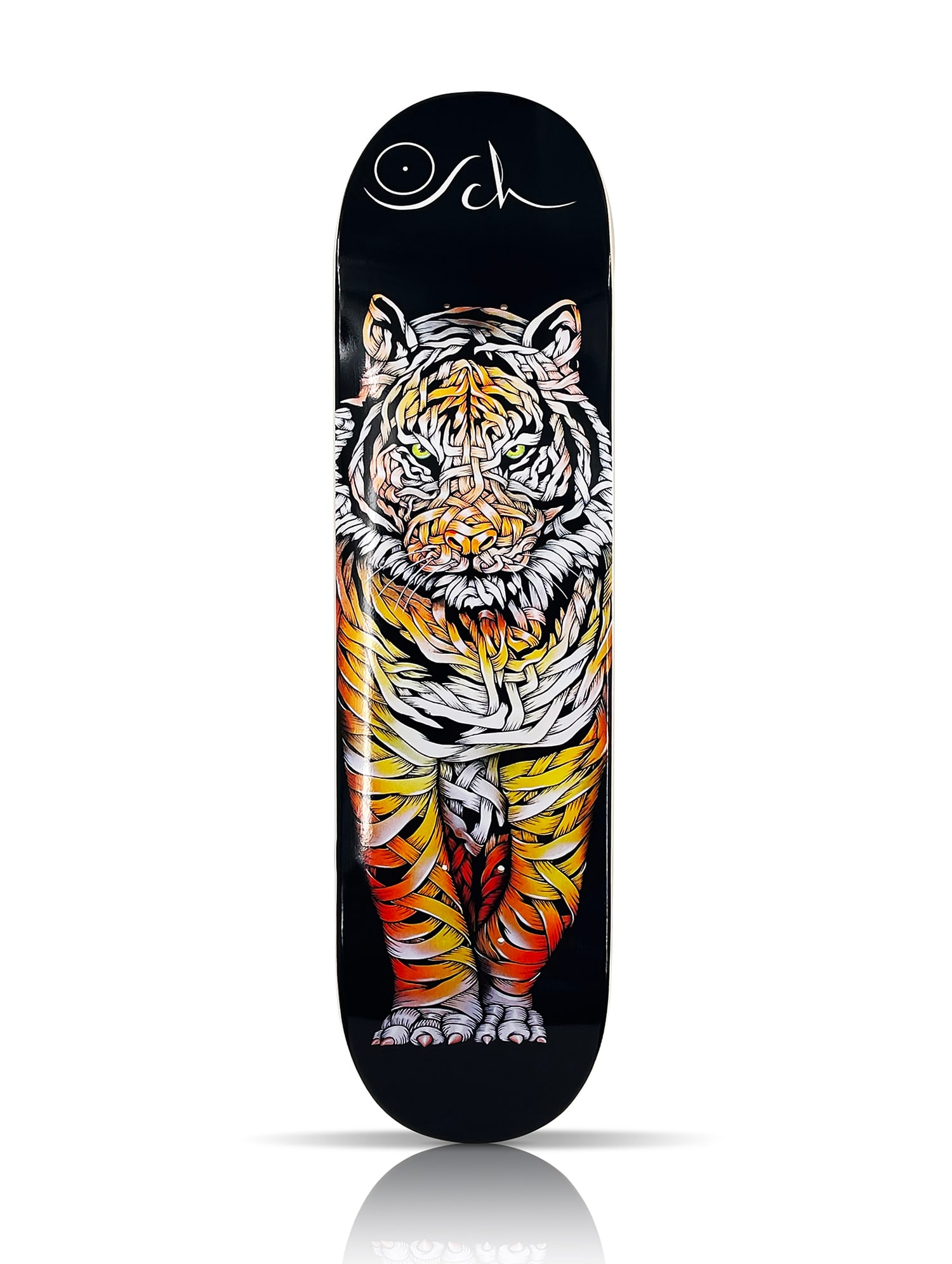 OTTO SCHADE x SK8 of the ART 'Wrapped Tiger' (2023) Skateboard Deck (1 of 4)