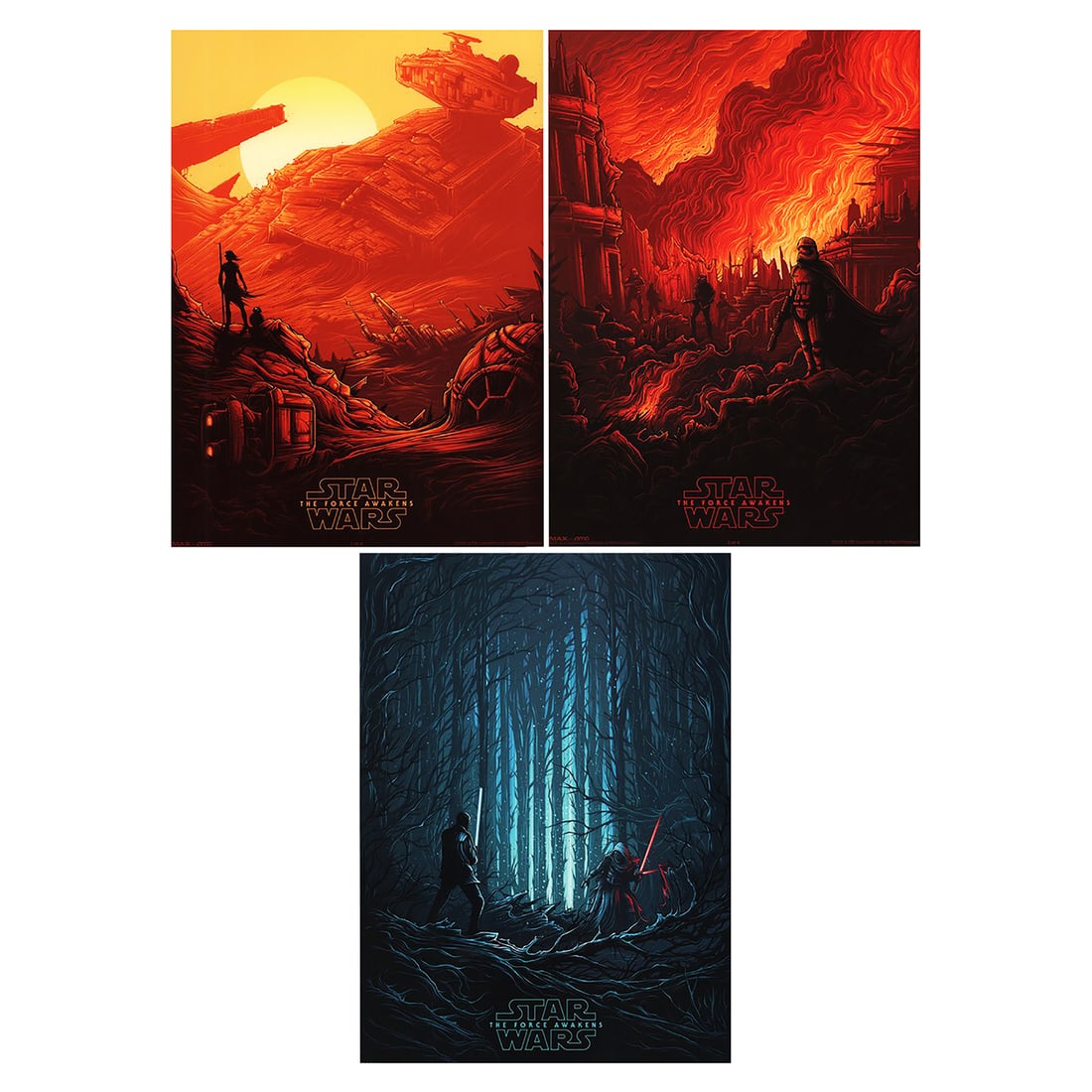 DAN MUMFORD 'Star Wars: The Force Awakens' (2015) AMC/IMAX 3-Print Set (1 of 4)