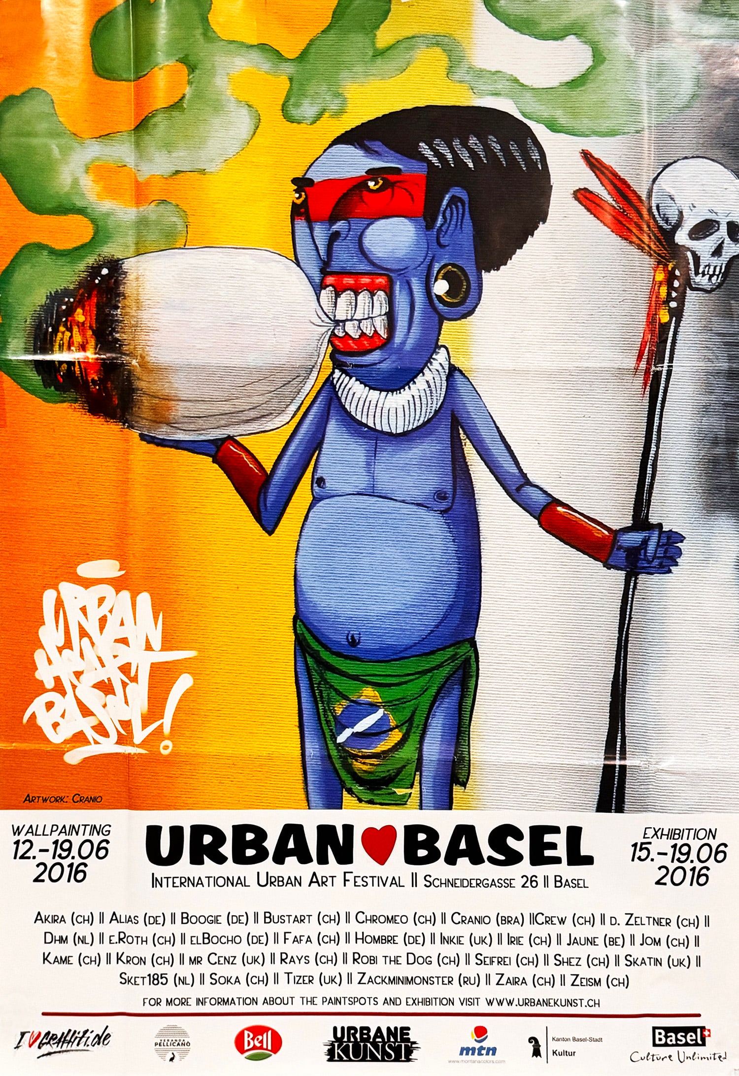 CRANIO 'Urban Art Basel' (2016) RARE Original Lithograph Poster (1 of 16)