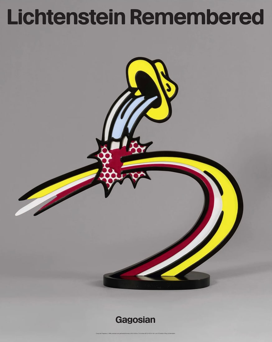 ROY LICHTENSTEIN 'Coup de Chapeau I' (2023) Offset Lithograph Exhibit Poster (1 of 9)