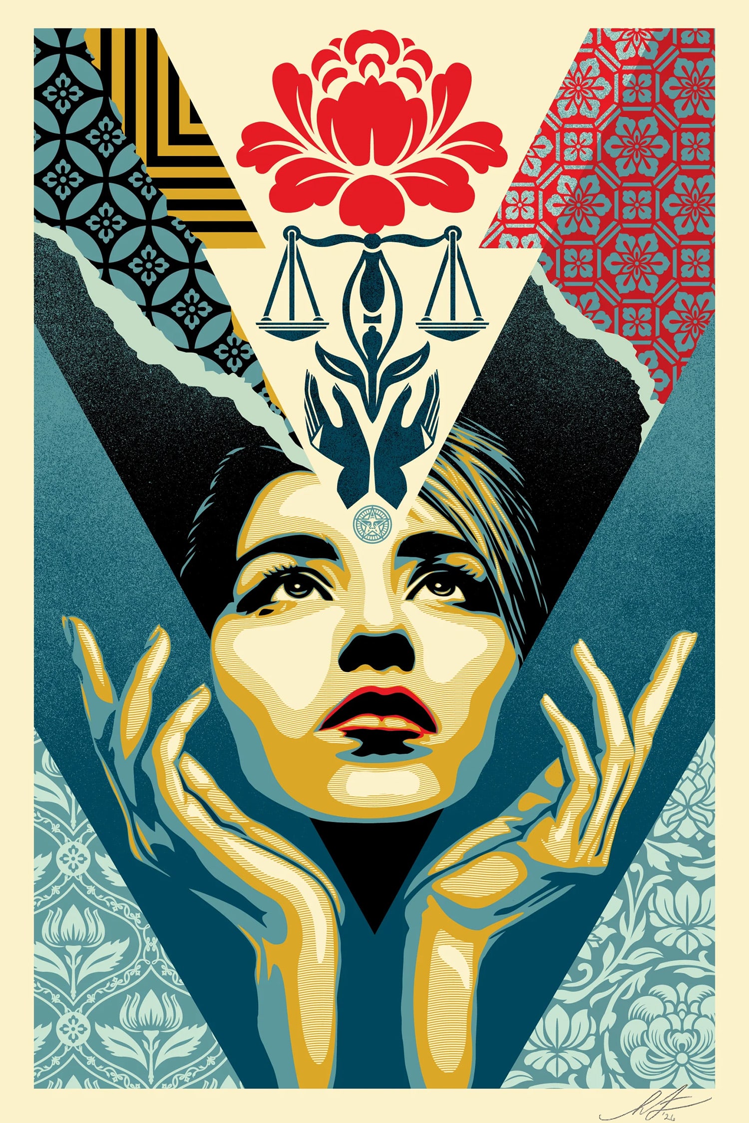 SHEPARD FAIREY 'Uplift Justice' (2026) Hand-Signed Offset Lithograph (1 of 12)