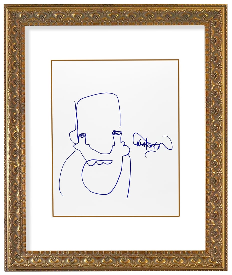 MARTIN WHATSON 'Self Portrait' (2023) Rare Hand-Drawn, Framed Sketch on Paper (1 of 11)