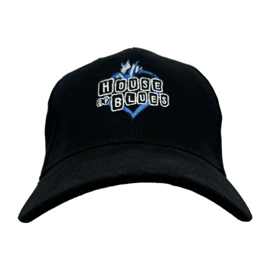 HOUSE of BLUES 'Anaheim-Blue Heart' (black) NEW Adjustable Hat: Anaheim - Blue Heart' by House of BluesNew, collectible hat from their Anaheim location.Color(s): blackSize: One Size Fits MostAdjustable model with embroidered "House of Blues" logo.Embroidered