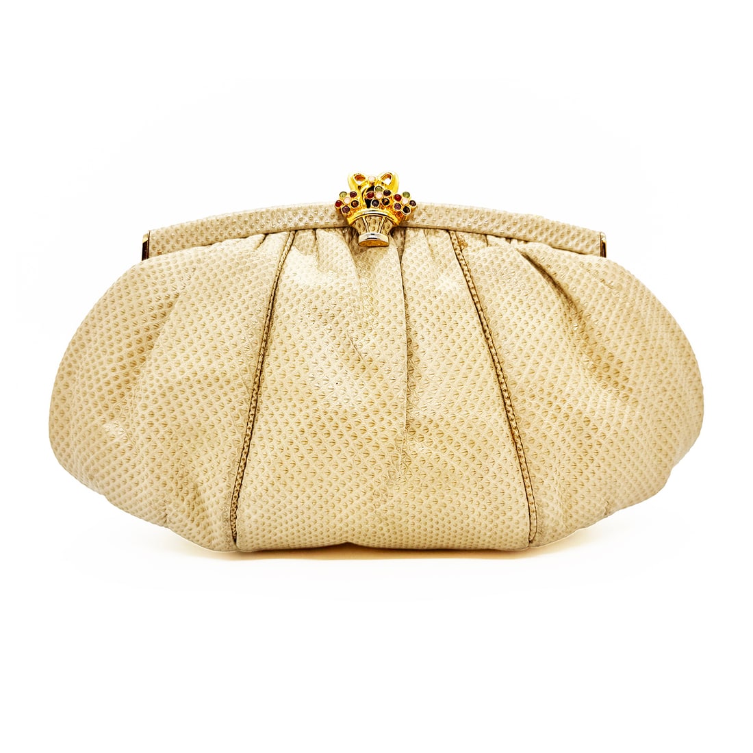 JUDITH LEIBER 'Snakeskin Clutch' (1999) Hand-Crafted Ladies Bag (1 of 8)