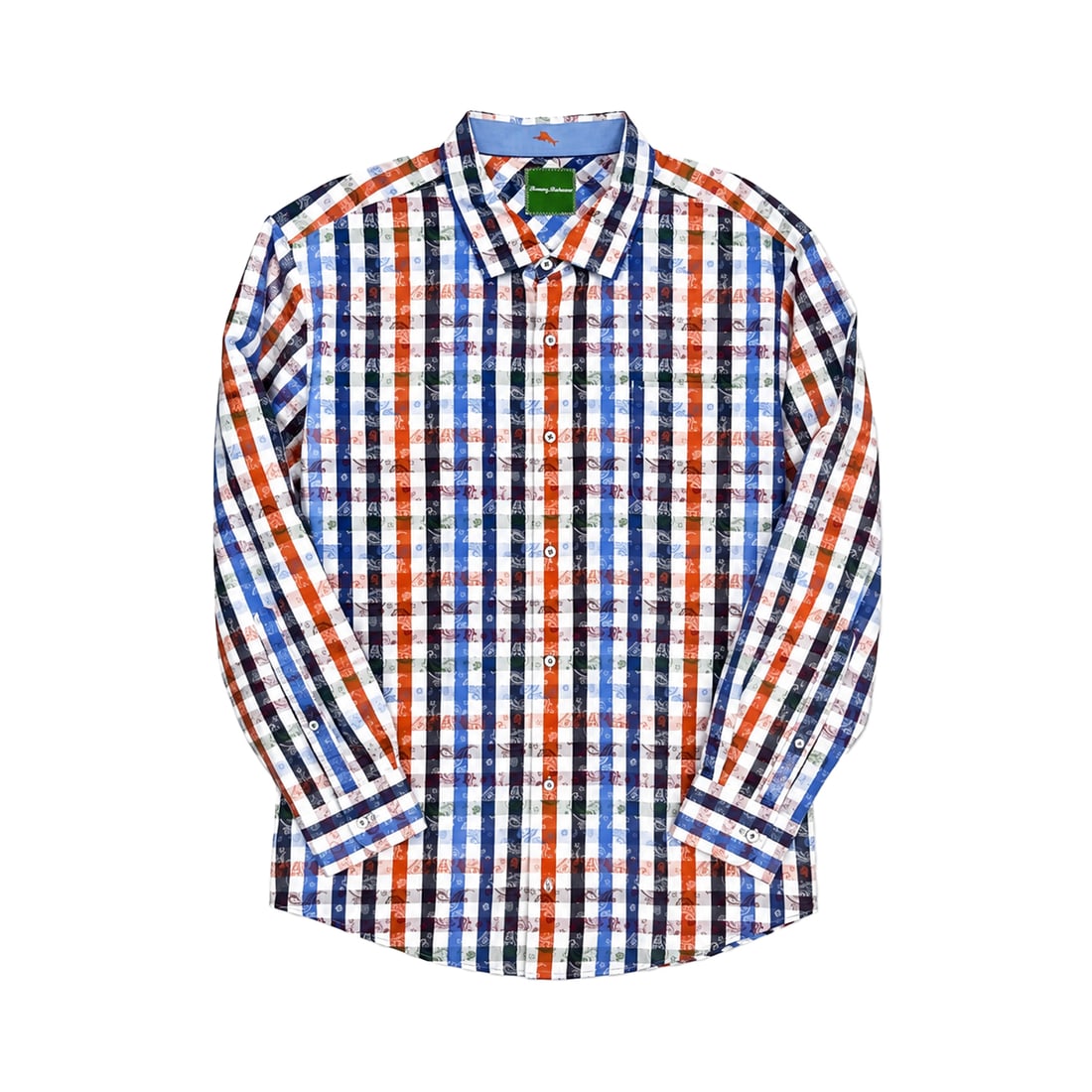 TOMMY BAHAMA 'Forever Maui' (2014-2015) Colorful Check Paisley LS Button-Down Shirt NWOT (1 of 7)