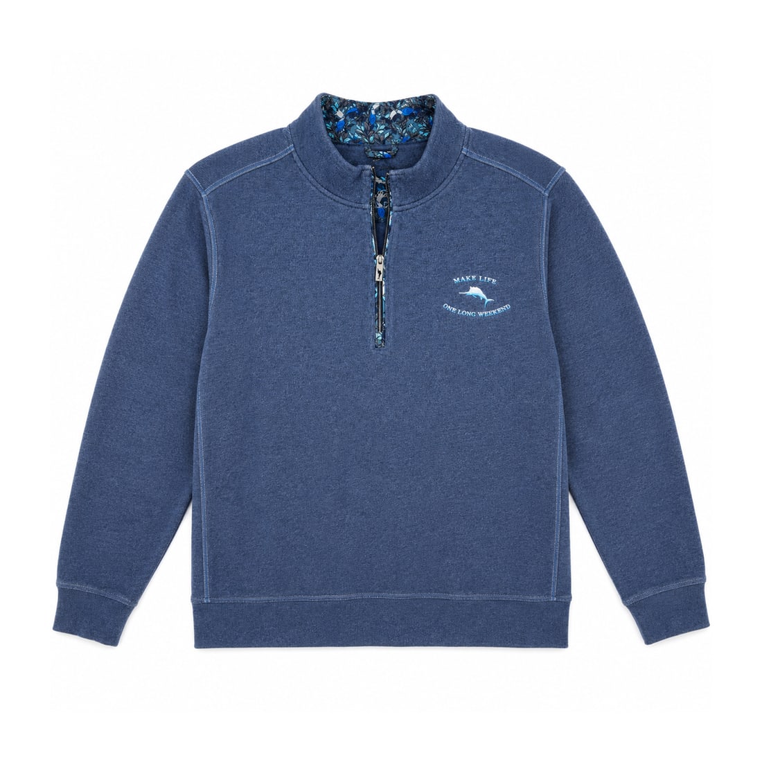 TOMMY BAHAMA 'Relax: Make Life One Long Weekend' (2017-2018) Half Zip Pullover 3XL Blue (1 of 6)