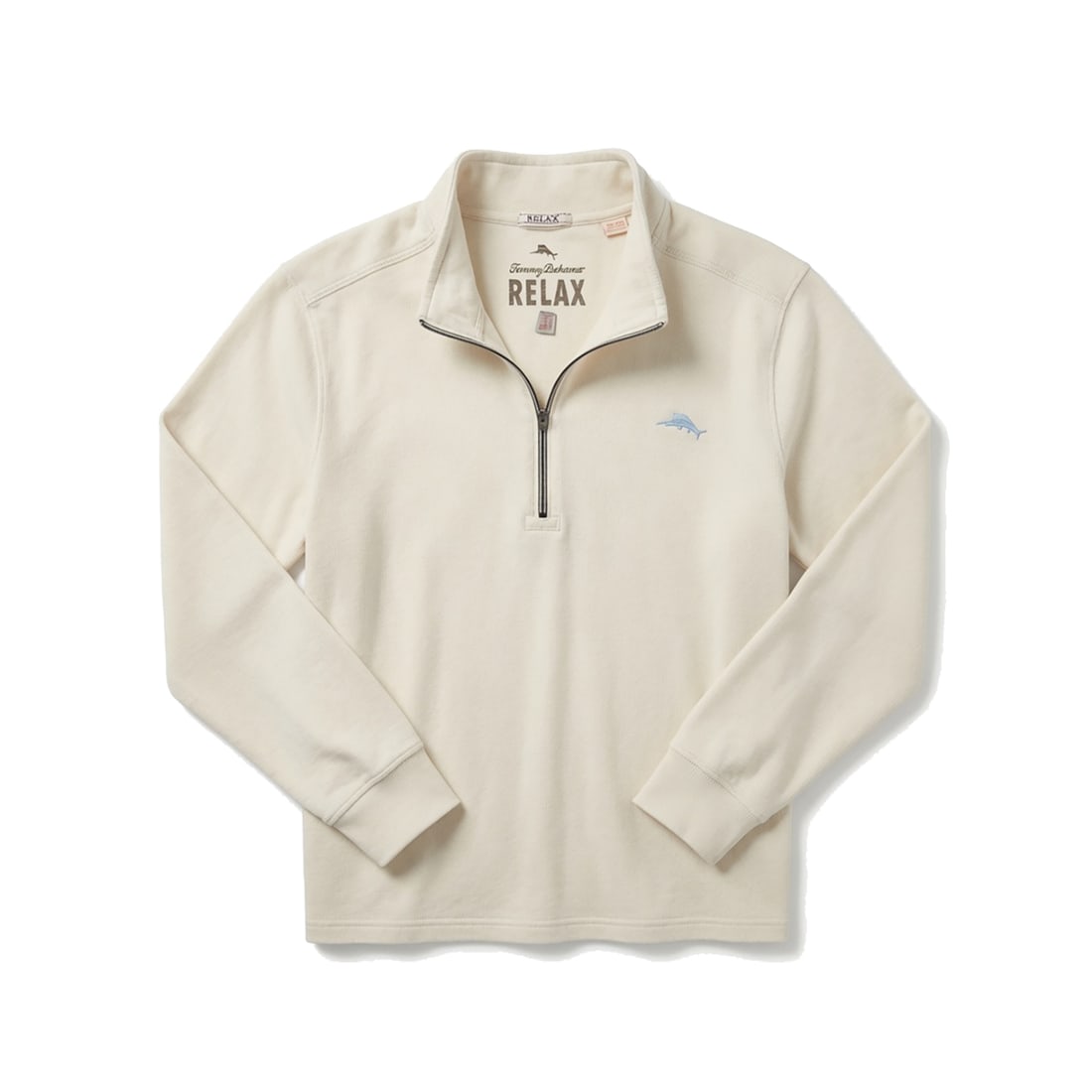 TOMMY BAHAMA 'Relax' (2015-2018) Half Zip Pullover 3XL Ivory: ‘Relax’ by Tommy Bahama, circa 2015–2018 Men’s long-sleeve half-zip pullover from the Tommy Bahama Relax collection. Color: Ivory / Cream Size: Men’s 3XL /