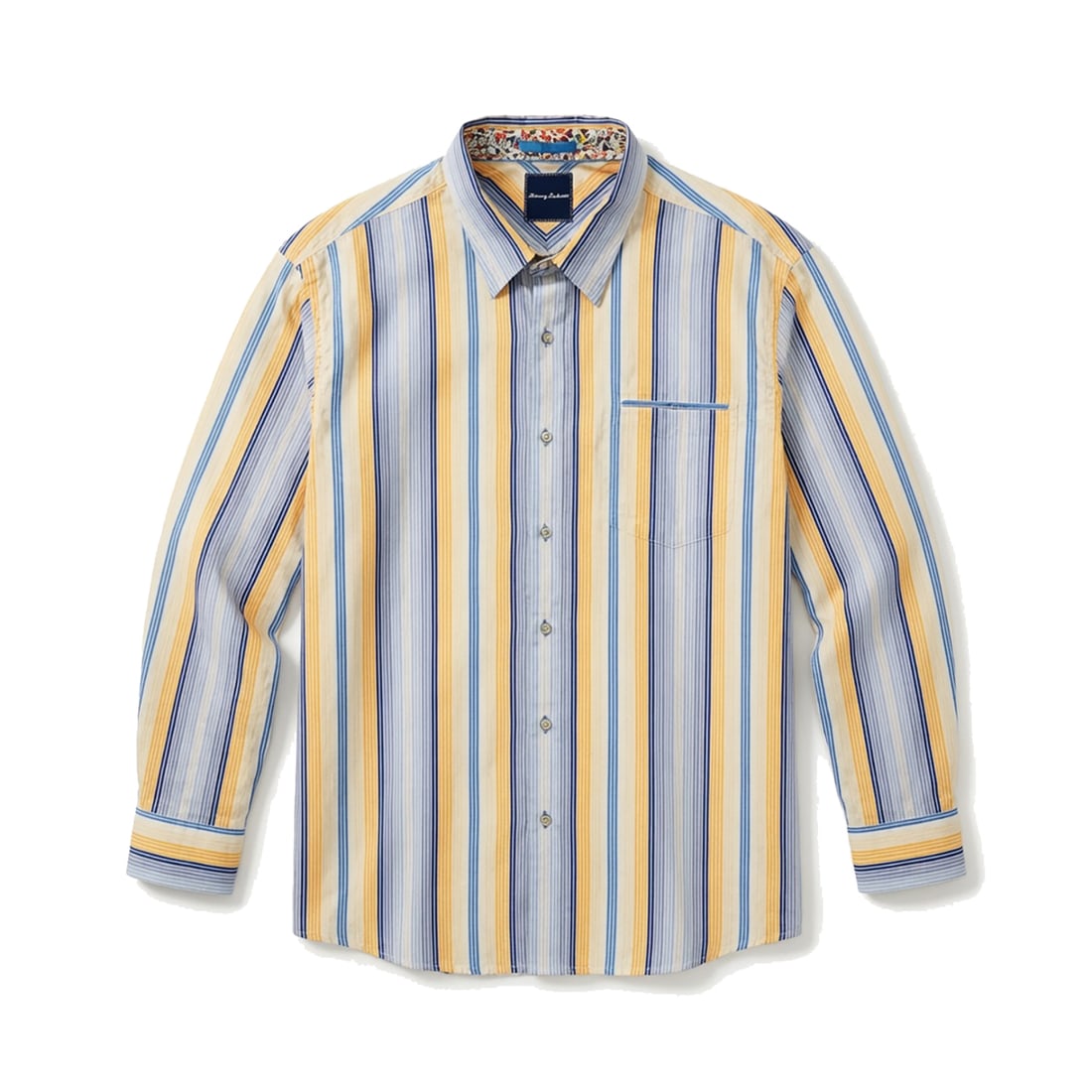 TOMMY BAHAMA 'Genova Stripe' (Spring 2015) Blue 3XL 80/20 Cotton/Silk Shirt LS (1 of 7)