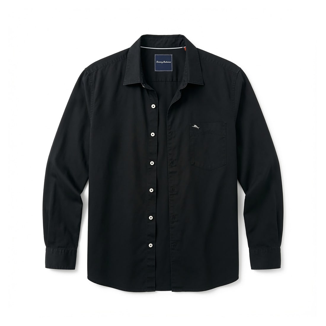 TOMMY BAHAMA 'Island Twill' (Fall 2016) Black Cotton / Silk LS Shirt 3XL (1 of 7)