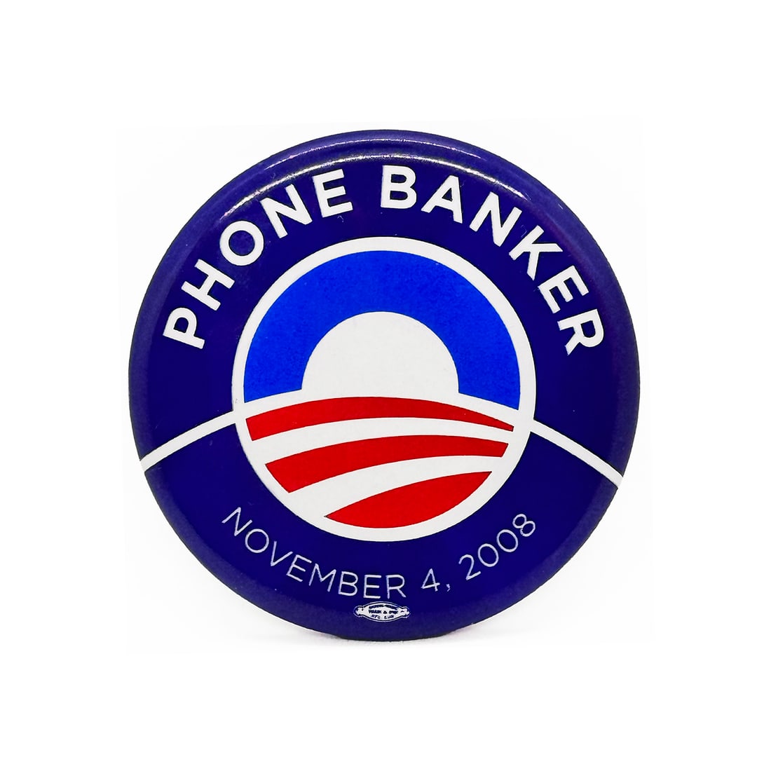 OBAMA for PRESIDENT 'Phone Banker' (2008) Rare Original Campaign Button (1 of 4)