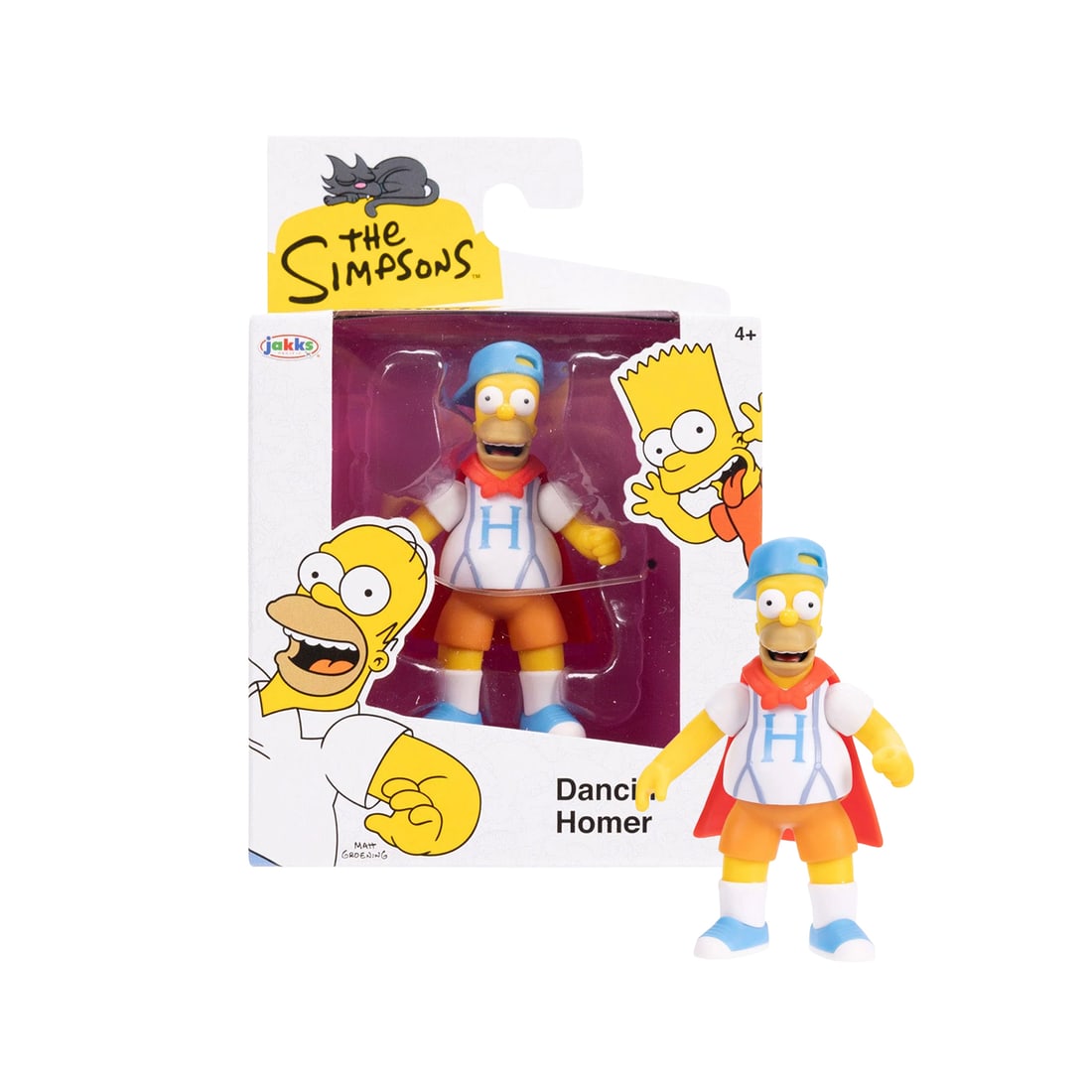 THE SIMPSONS 'Dancin' Homer' (2025) Collectible Mini-Figure: ‘Dancin’ Homer’ by JAKKS Pacific, 2025 Mini action figure inspired by the classic “Dancin’ Homer” episode of The Simpsons, featuring Homer Simpson dressed in his Springfield Isotopes t