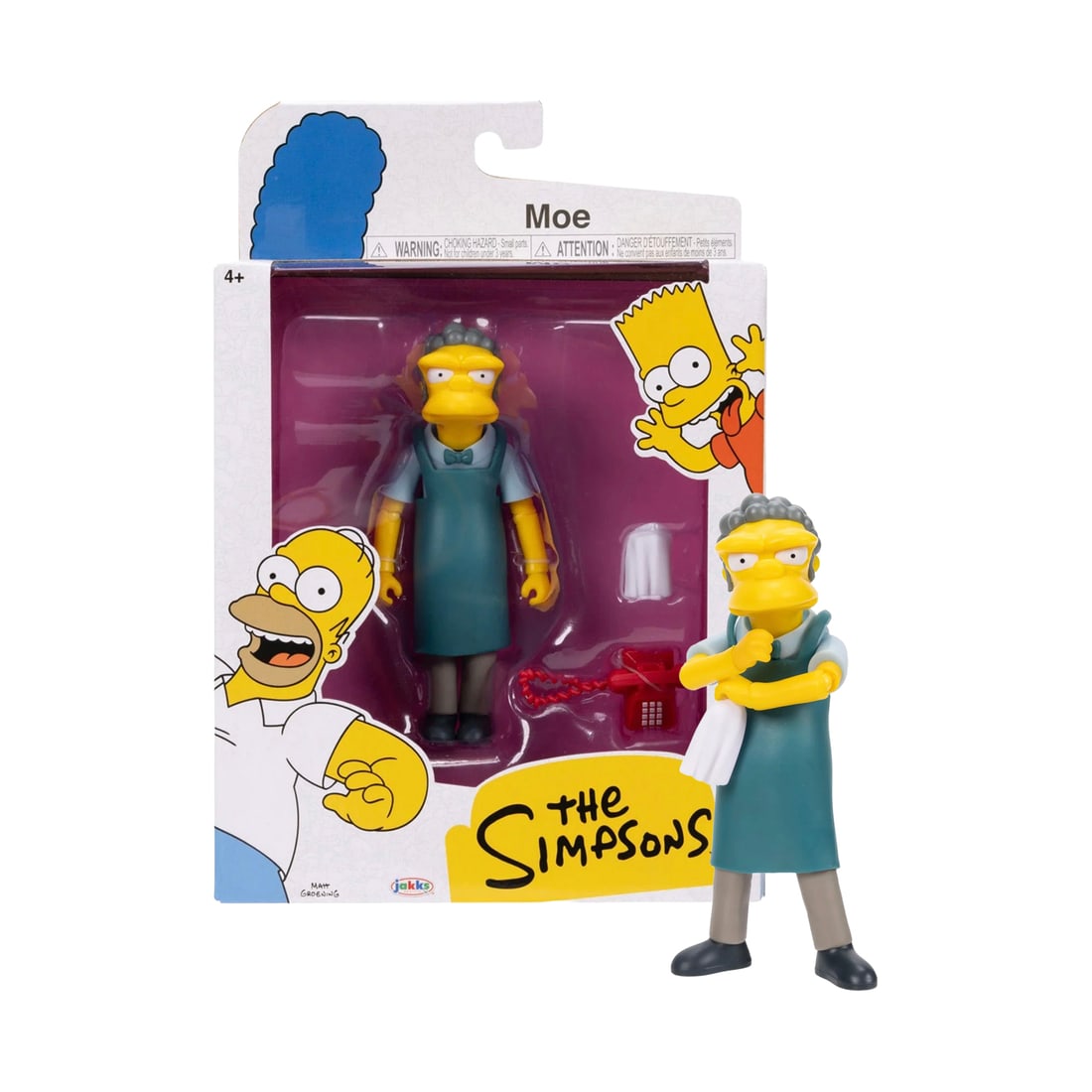 THE SIMPSONS 'Moe the Bartender' (2024) Collectible 5 in. Figure w/Phone (1 of 7)