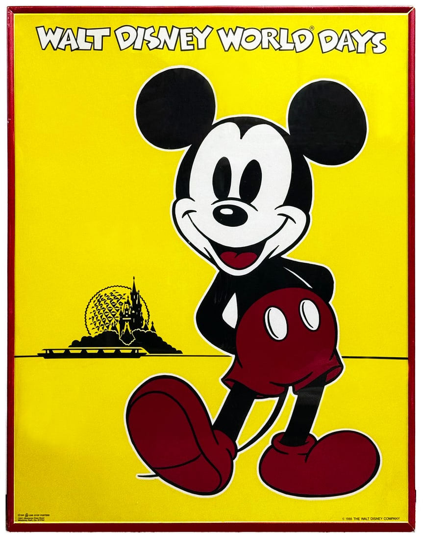 DISNEY 'Walt Disney World Days' (1986) Framed Lithograph Poster (1 of 9)