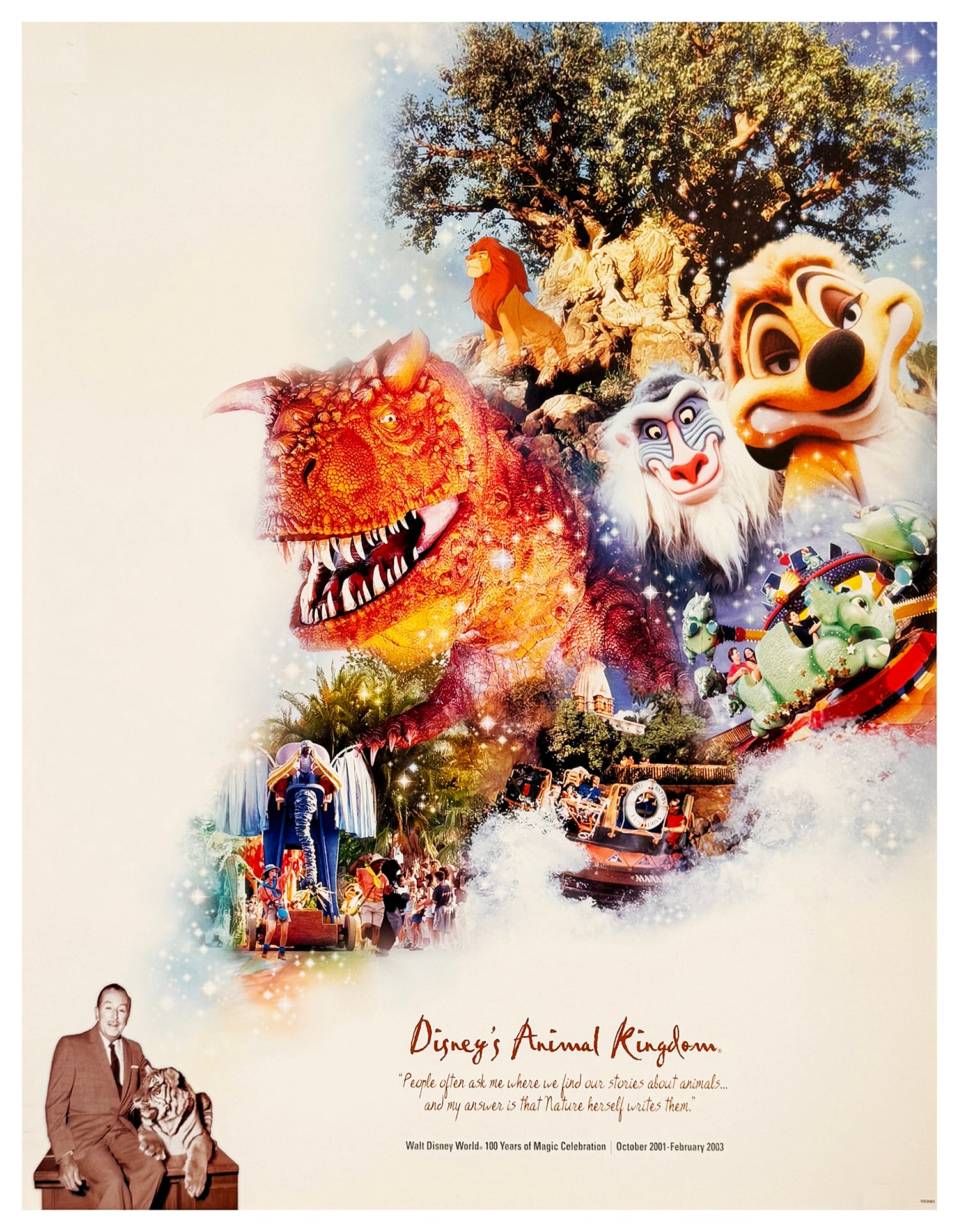 WALT DISNEY WORLD 'Disney's Animal Kingdom' (2001-2003) Original Promo Poster (1 of 8)