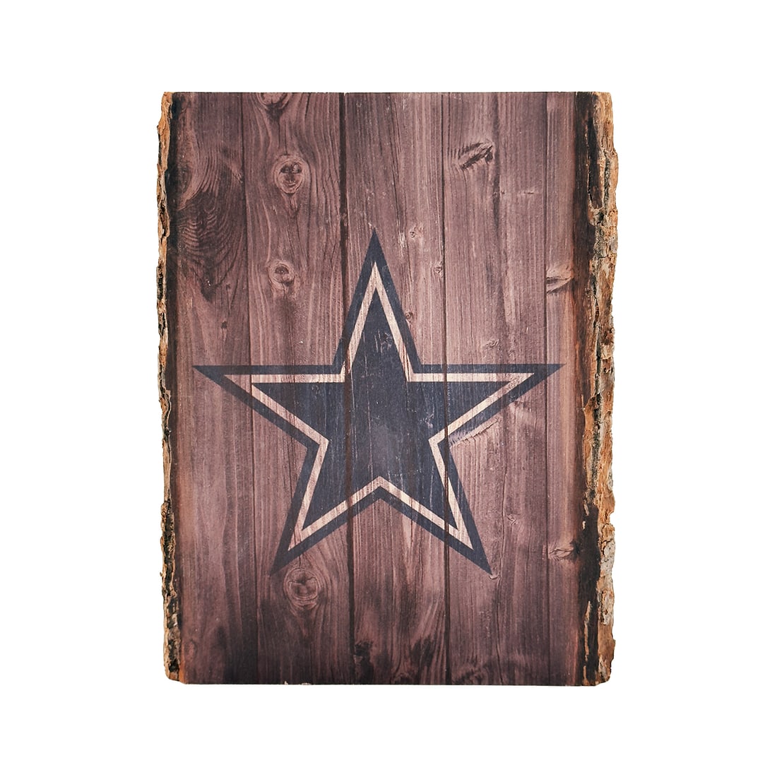 DALLAS COWBOYS 'Star Logo' (2017-2018) Rustic Live Edge Wood Wall Plaque (1 of 5)