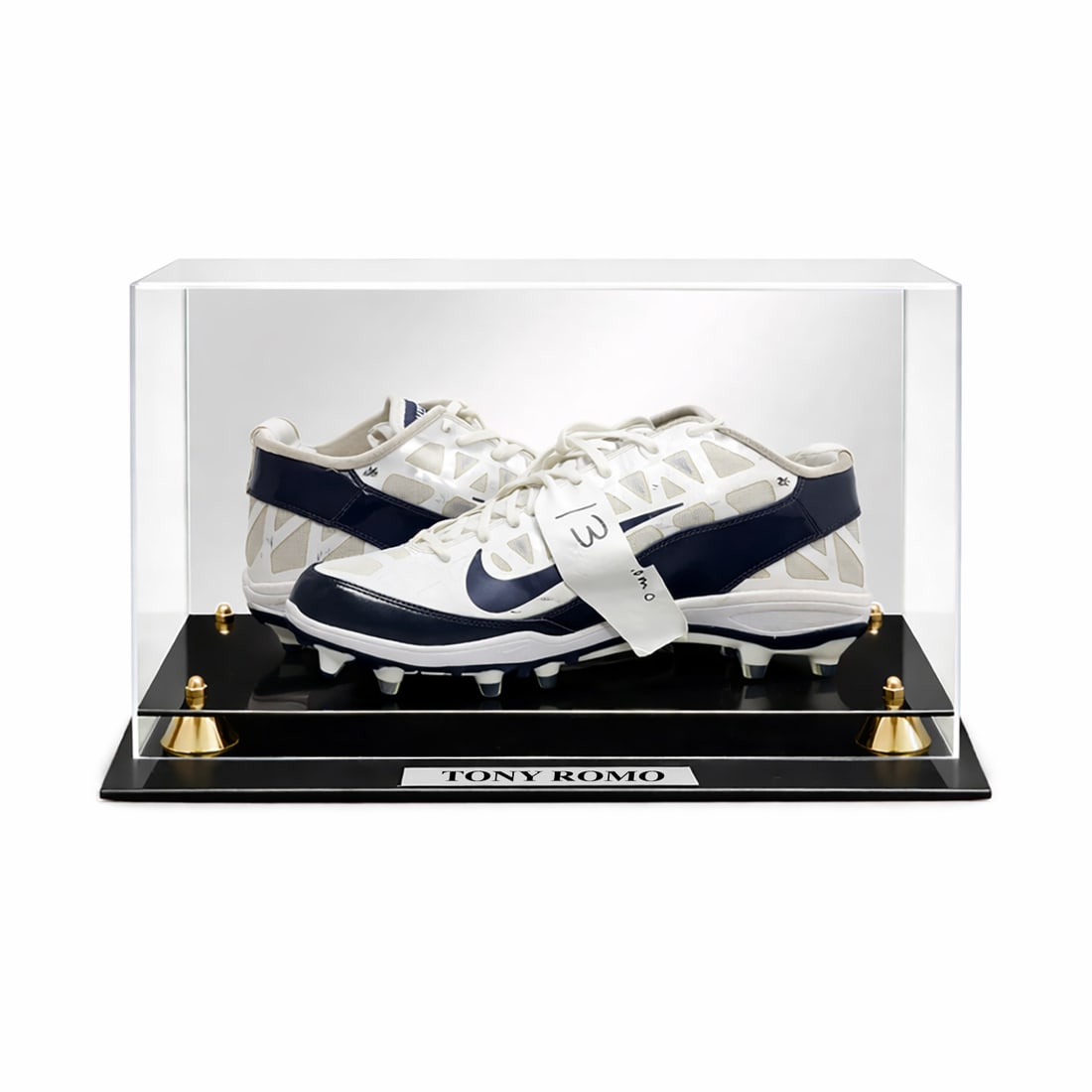 DALLAS COWBOYS QB Tony Romo GAME-ISSUED Photomatch Nike Shoes w/Display (1 of 11)
