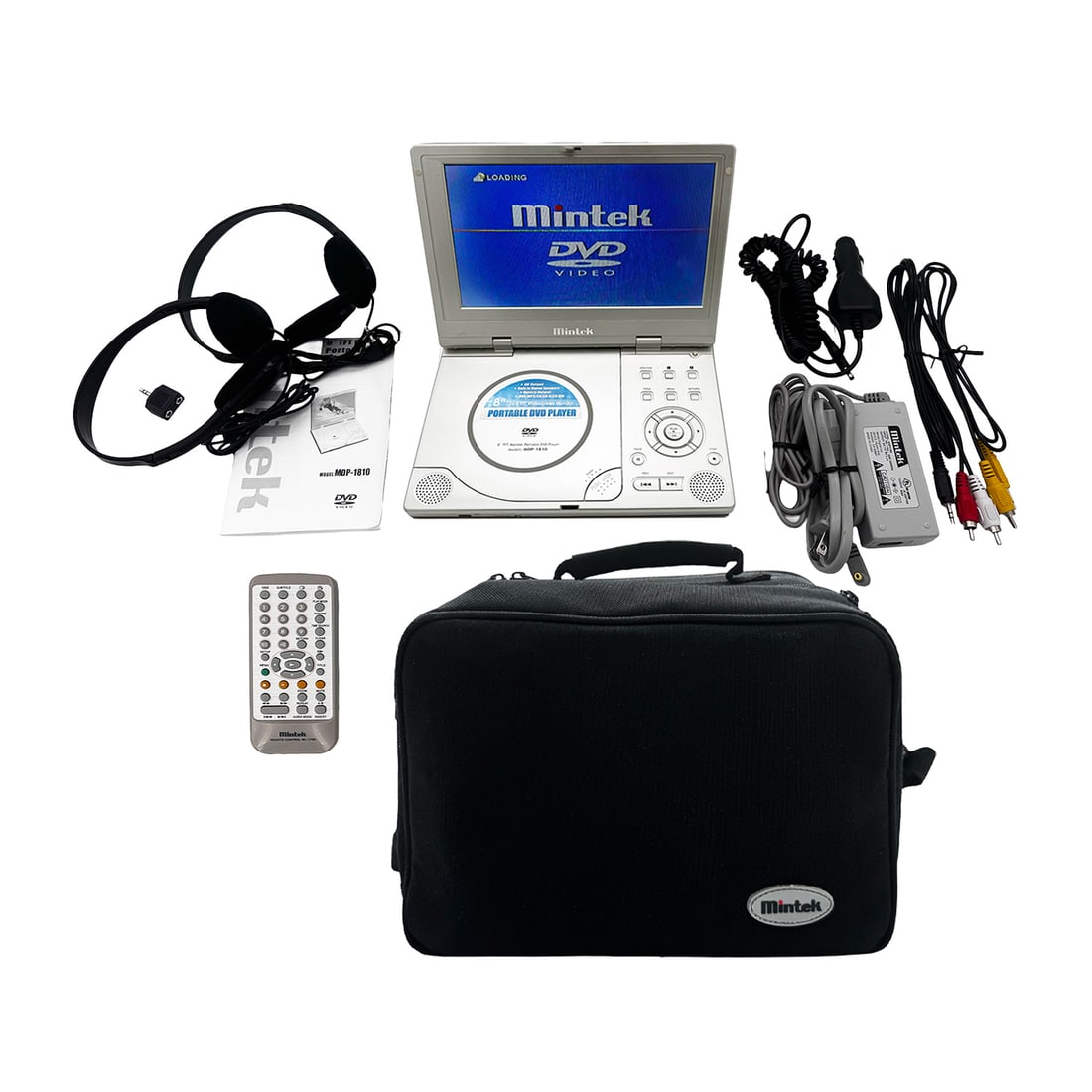 MINTEK 'Portable DVD Player Bundle' incl. Case, Remote, Headphones, Manual, etc. (1 of 14)