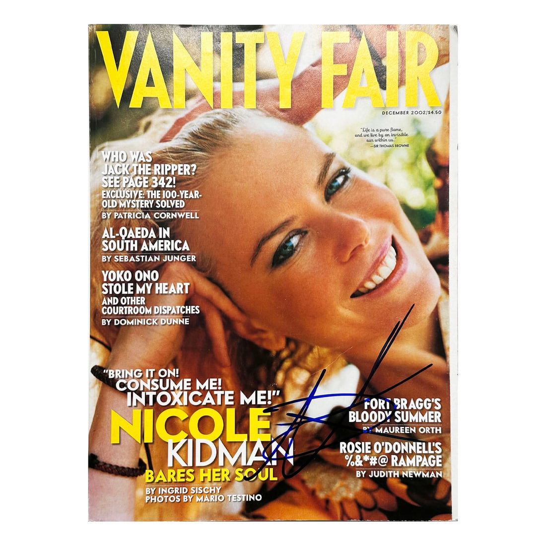 NICOLE KIDMAN 'Vanity Fair' (Dec. 2002) Hand-Signed Magazine (1 of 6)