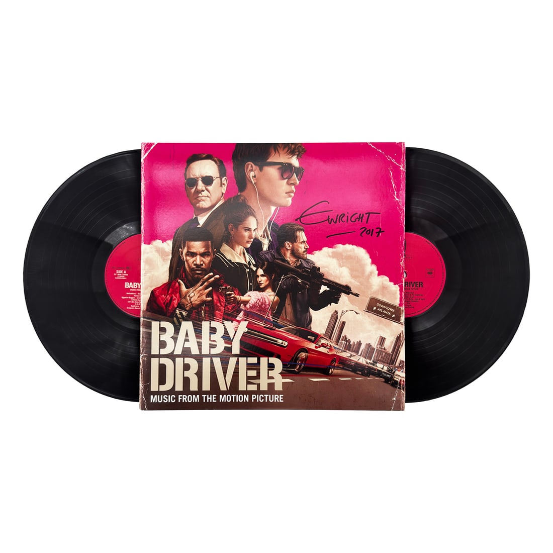 BABY DRIVER 'Original Soundtrack' (2017) Hand-Signed Double-Vinyl LP Dir. Edgar Wright (1 of 8)