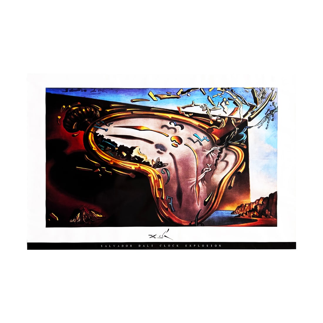SALVADOR DALI 'Clock Explosion' (1988) Offset Lithograph Poster - 2