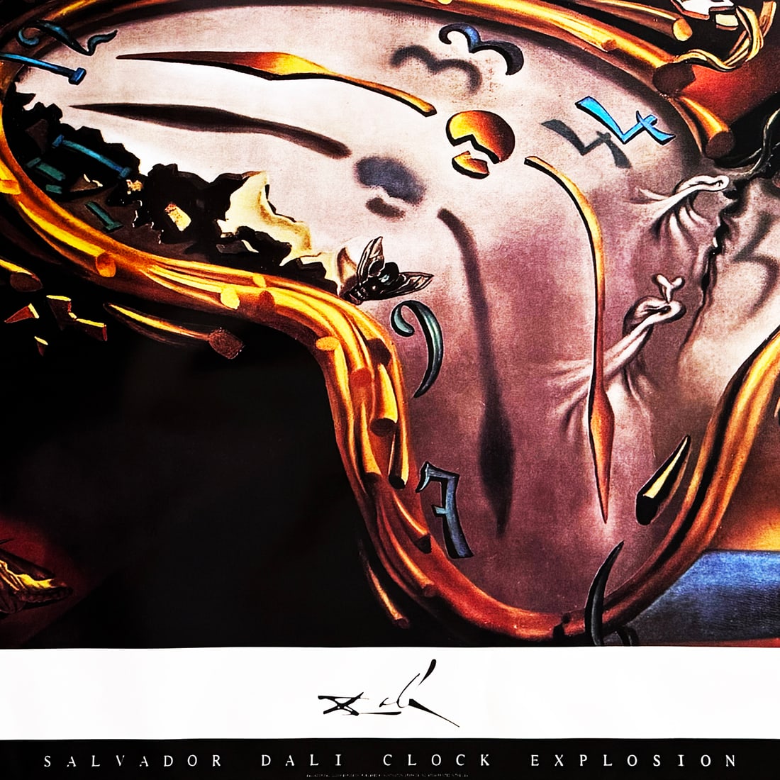 SALVADOR DALI 'Clock Explosion' (1988) Offset Lithograph Poster - 8