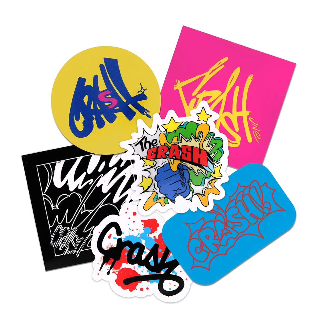 CRASH 'Sticker 6-Pack' (2025) Colorful Graffiti Sticker Set (1 of 8)