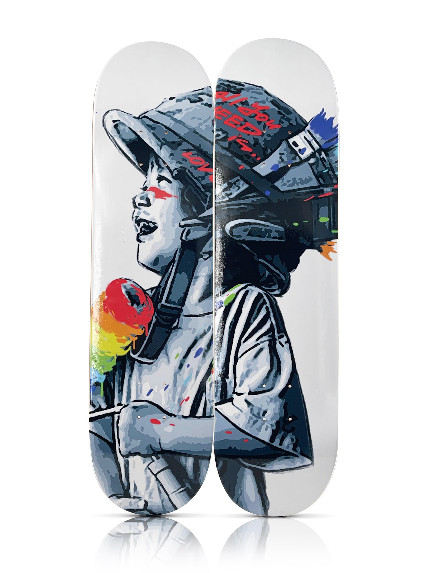 ROAMCOUCH x SK8 of the ART 'Bomber Boy' Diptych Skateboard Deck Set (1 of 6)