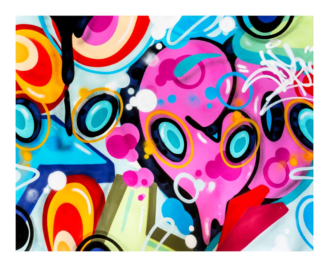 COPE2 'Abstract Circles' (2024) Original Acrylic/Spray Paint on Canvas (1 of 13)