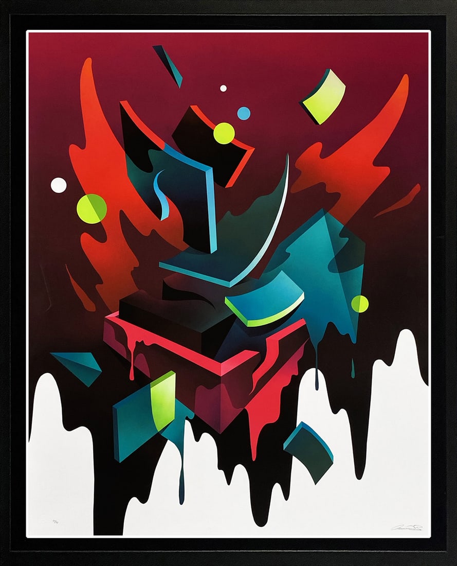 MIKAEL B 'Firelight' (2021) Custom Framed Archival Pigment Print: Firelight' by Mikael B, 2021A stunning and beautifully colored abstract selection for printing from the artist's 'Flow State' art show.40 x 32 Inches101.6 x 81.3 Centimeters46 x 39 x 1.5 Inches (frame