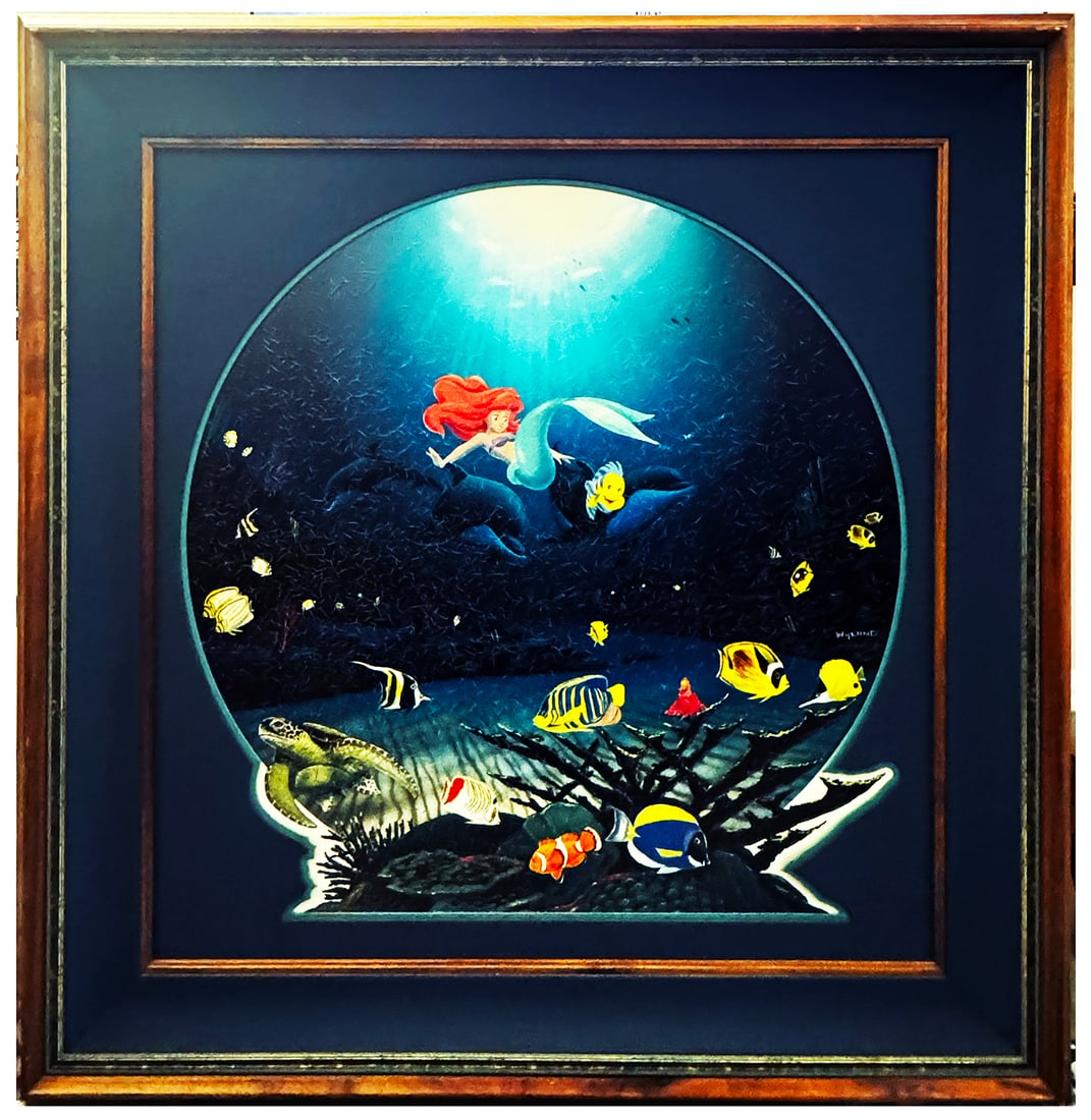 ROBERT WYLAND 'Ariel's Ocean Ride' (2005) Gallery Framed Giclee on Canvas (1 of 12)