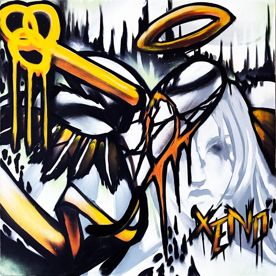 XENO aka Michael Langebeck 'Locked' (2015) Original on Wrapped Canvas (1 of 13)