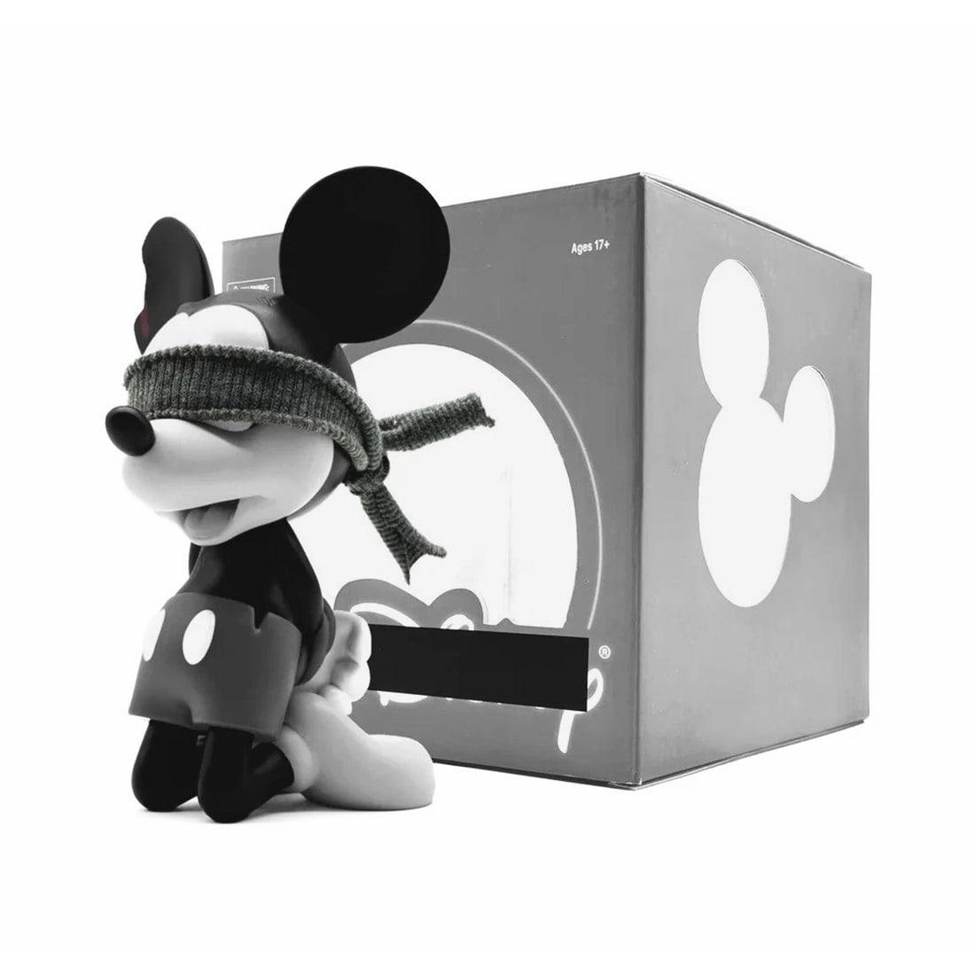 VANDUL 'Classic Hostage #1' (2023) HAND-SIGNED Designer Vinyl Art Figure (mono): Hostage #1' by Vandul, 2023Limited Edition art figure featuring a stylized, blindfolded Mickey Mouse.Classic (mono) variant.7 Inches tall17.8 Centimeters tall9 x 9 x 9 Inches (box)Painted vinyl design