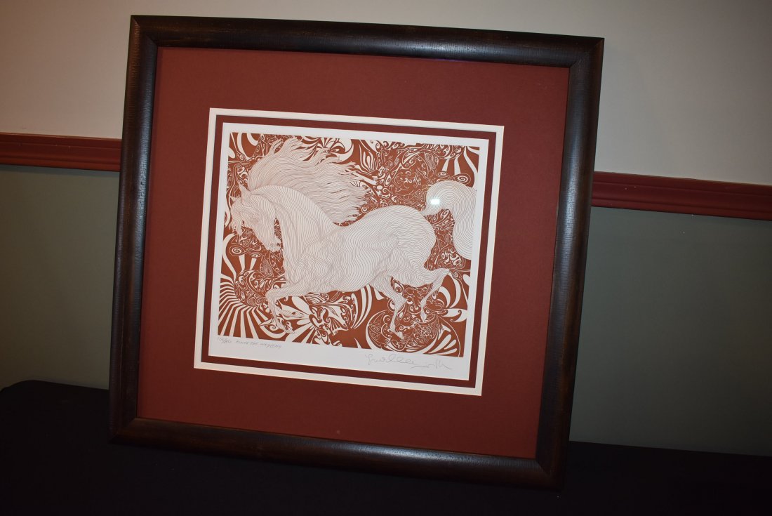 Guillaume Azoulay Signed Numbered Etching of a Horse (1 of 4)