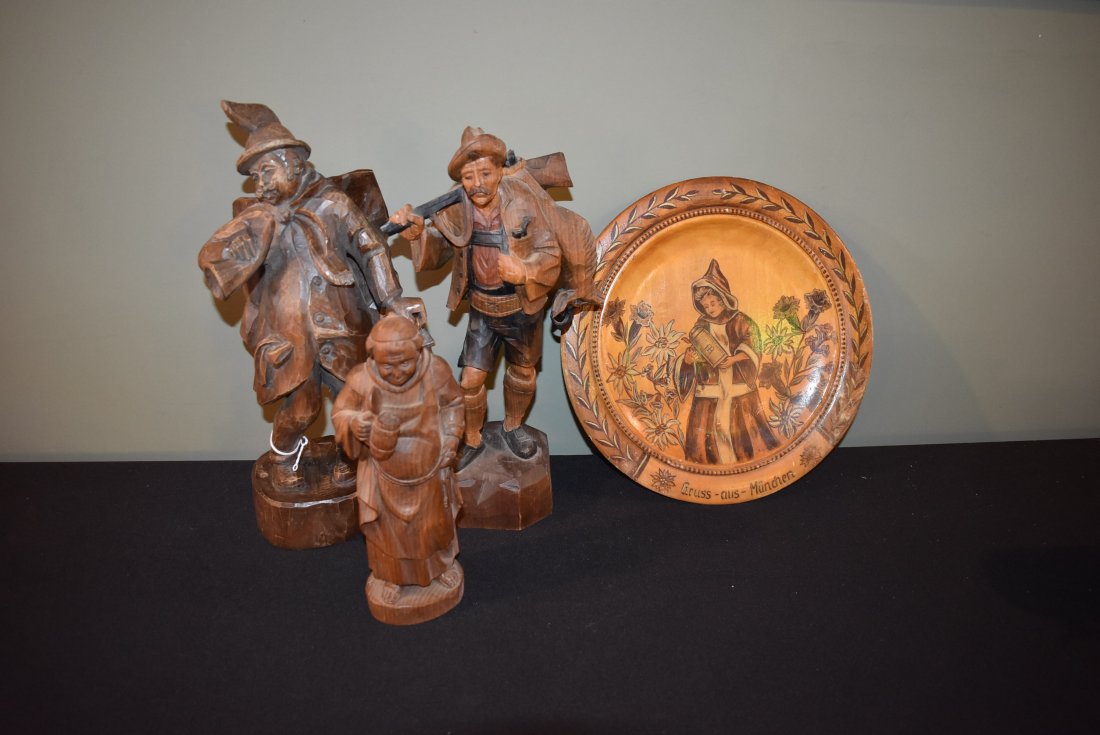 Lot of 4 German Wood Carvings