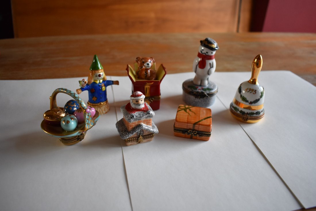 Lot of Limoges Porcelain Trinket Boxes (1 of 3)