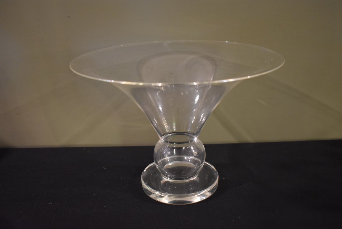 Stuben Glass Crystal Centerpiece Vase Signed (1 of 4)